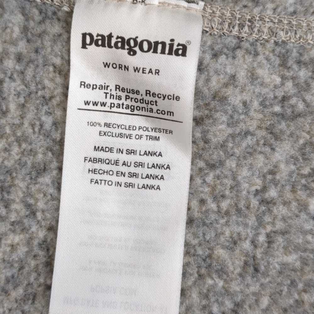 Patagonia 1/4 Sleeve Oatmeal Sweater Sz S - Picture 10 of 10